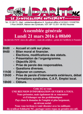 Affiche ag 2016